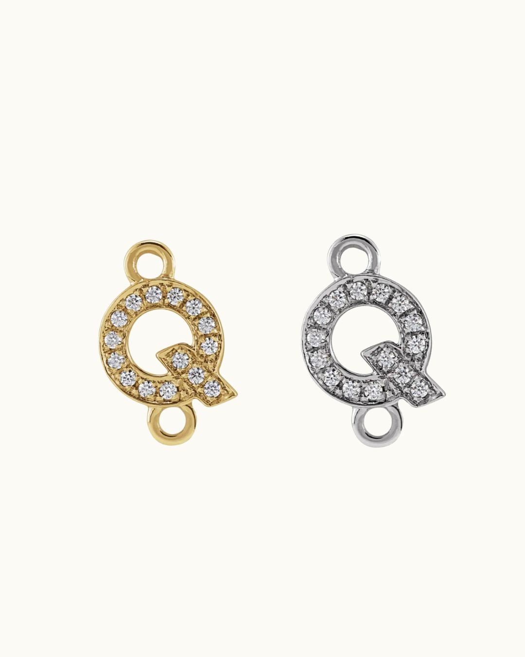 Petite Pavé Initial Charms