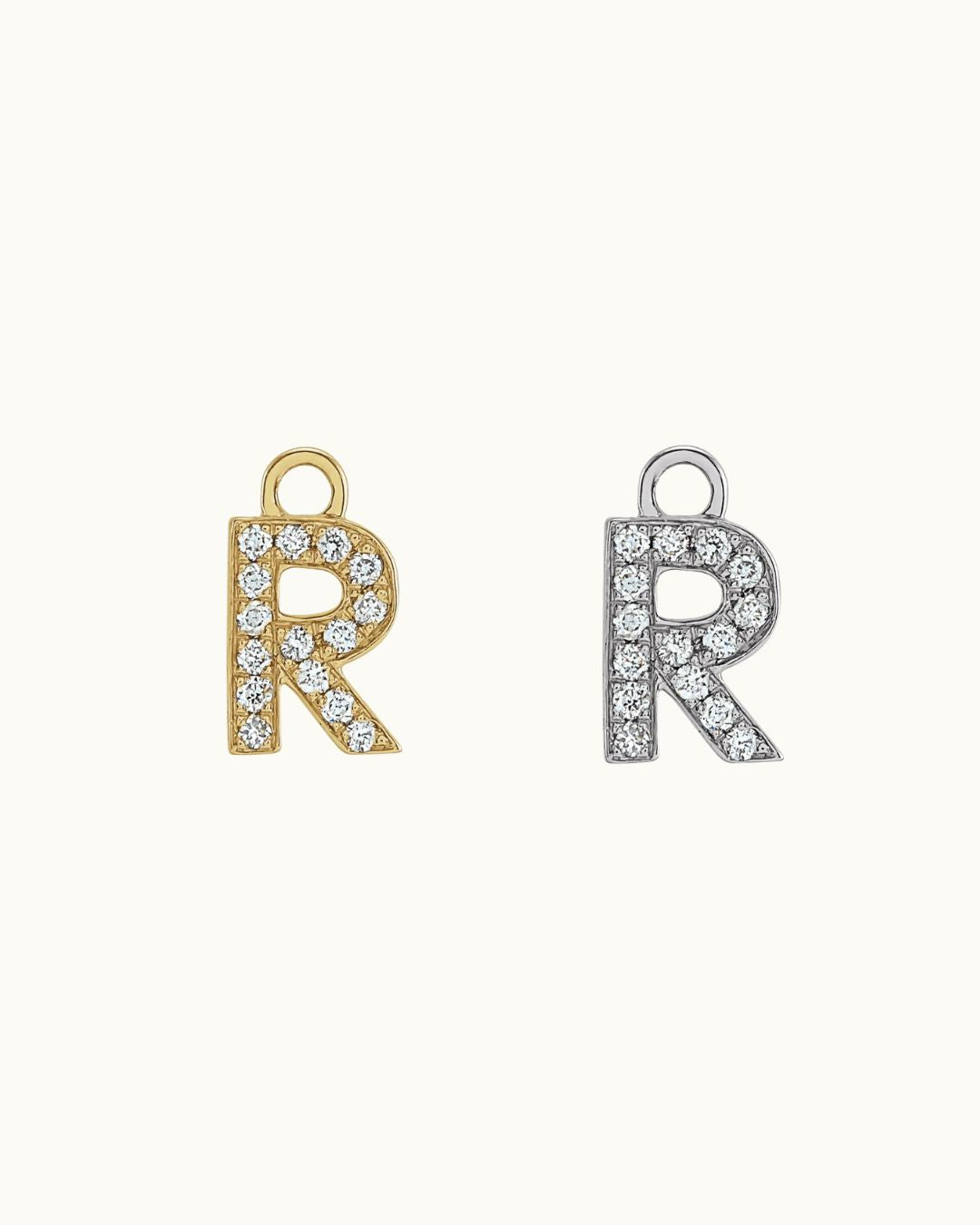 Petite Pavé Initial Charms