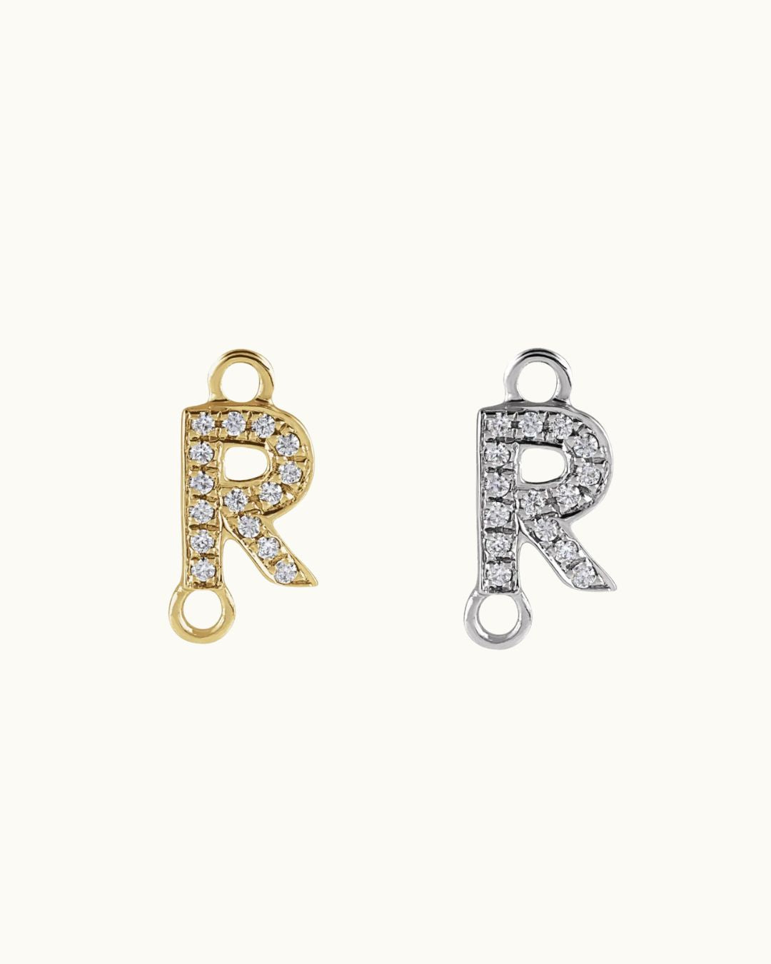 Petite Pavé Initial Charms