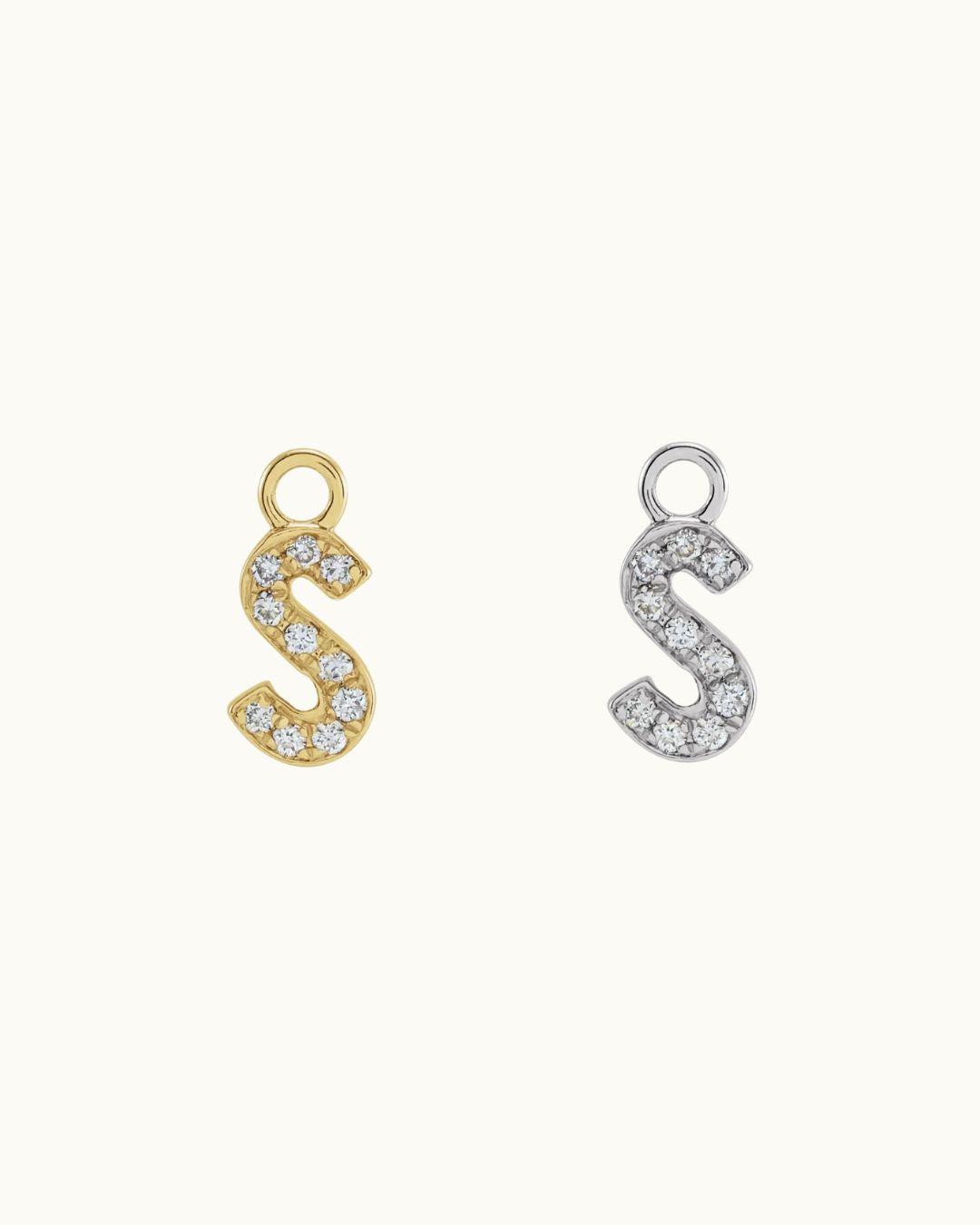 Petite Pavé Initial Charms