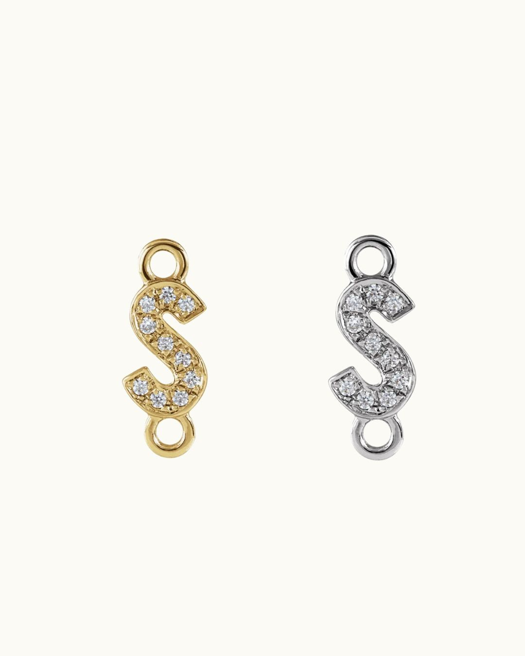 Petite Pavé Initial Charms