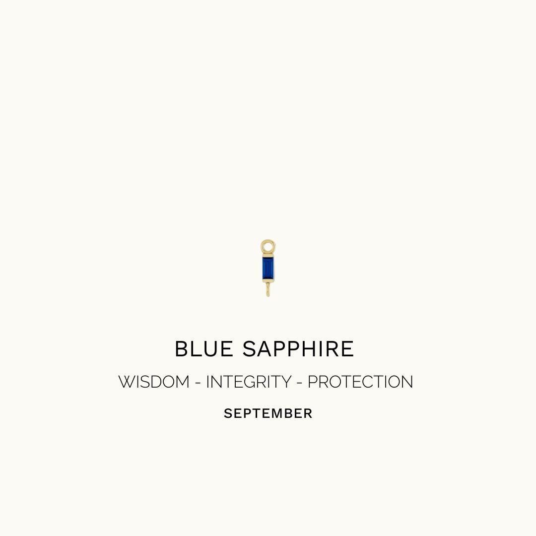 SAPPHIRE BAGUETTE CHARM