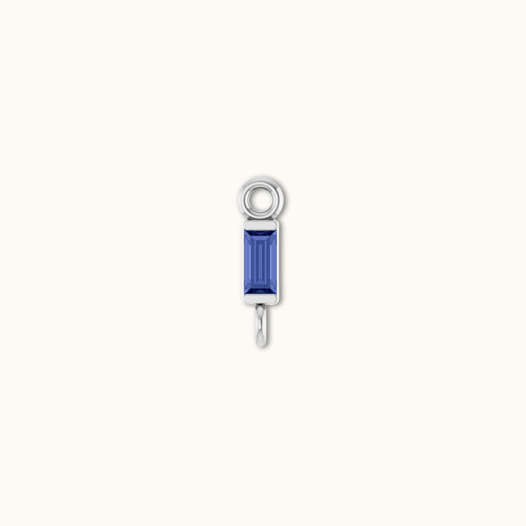 TANZANITE BAGUETTE CHARM