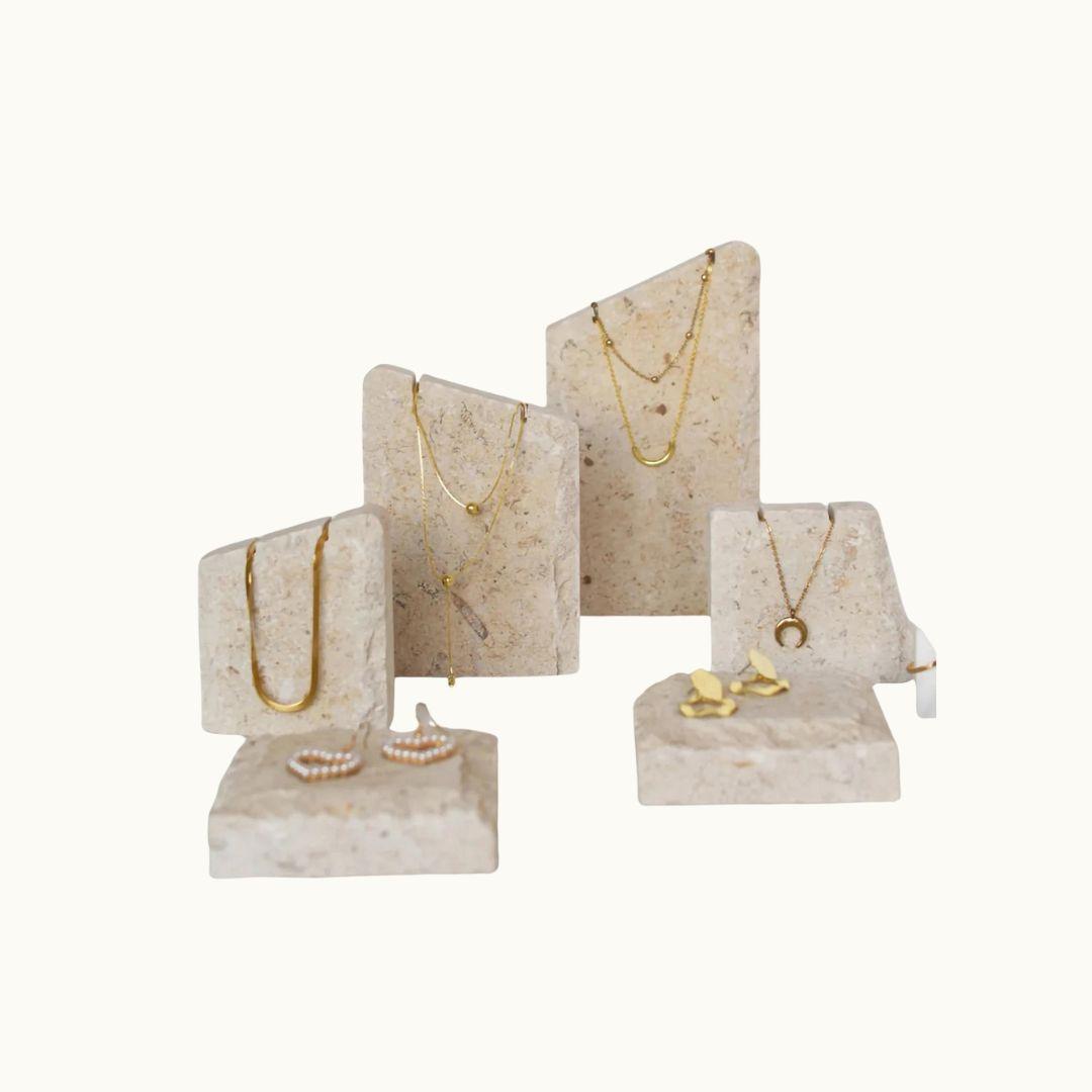 Natural Limestone Jewelry Stand