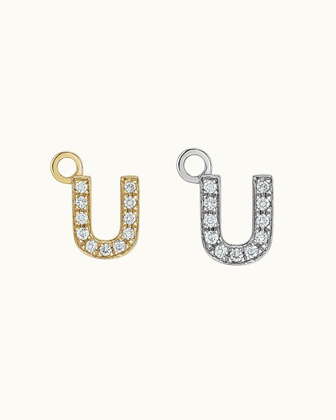 Petite Pavé Initial Charms