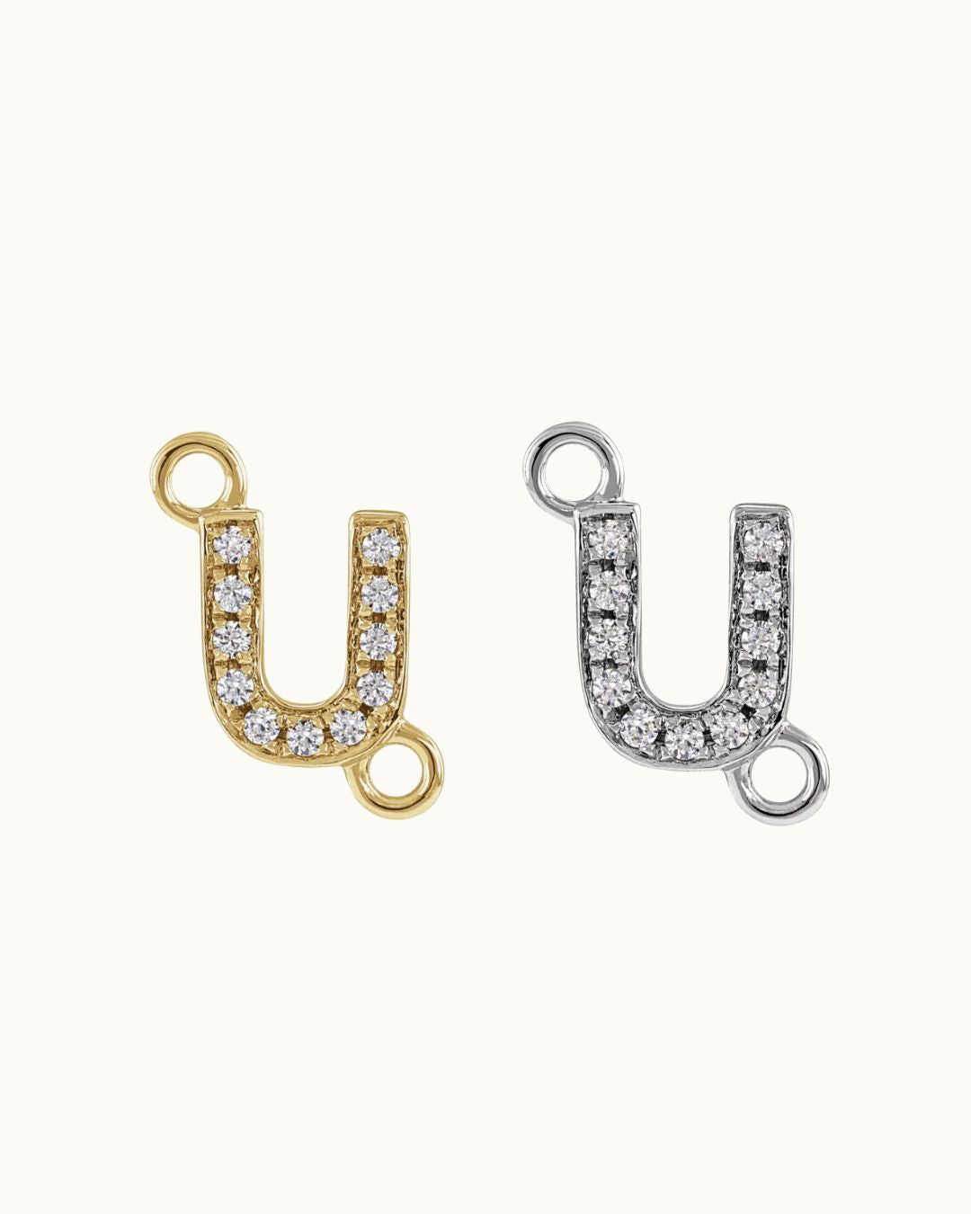 Petite Pavé Initial Charms