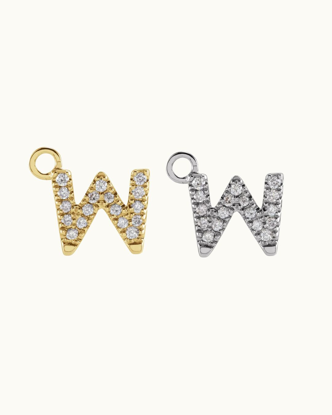 Petite Pavé Initial Charms