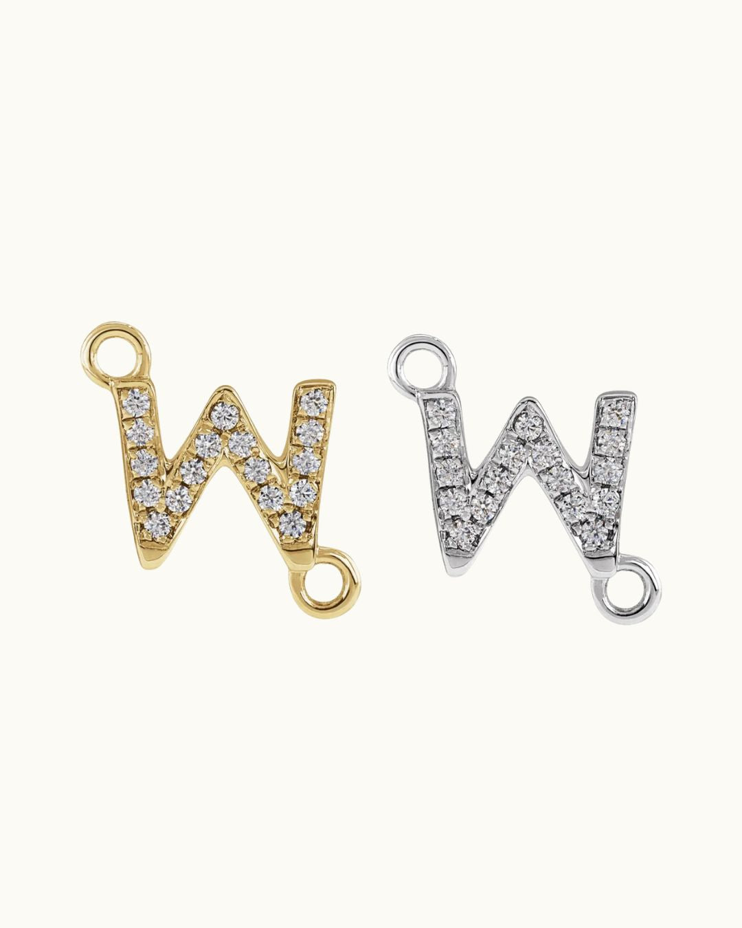 Petite Pavé Initial Charms