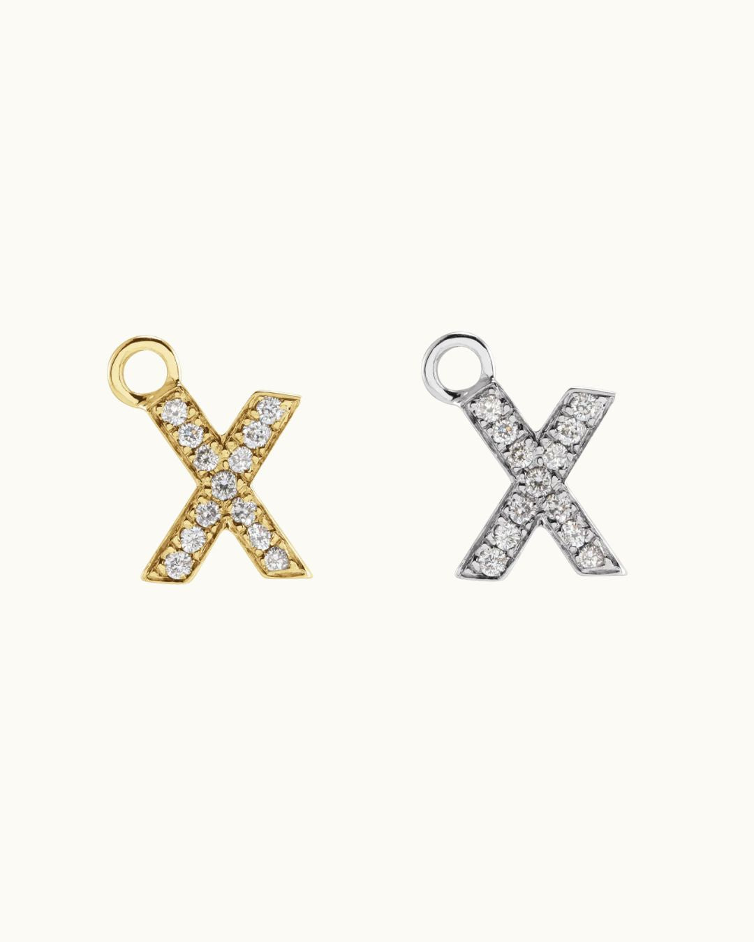 Petite Pavé Initial Charms