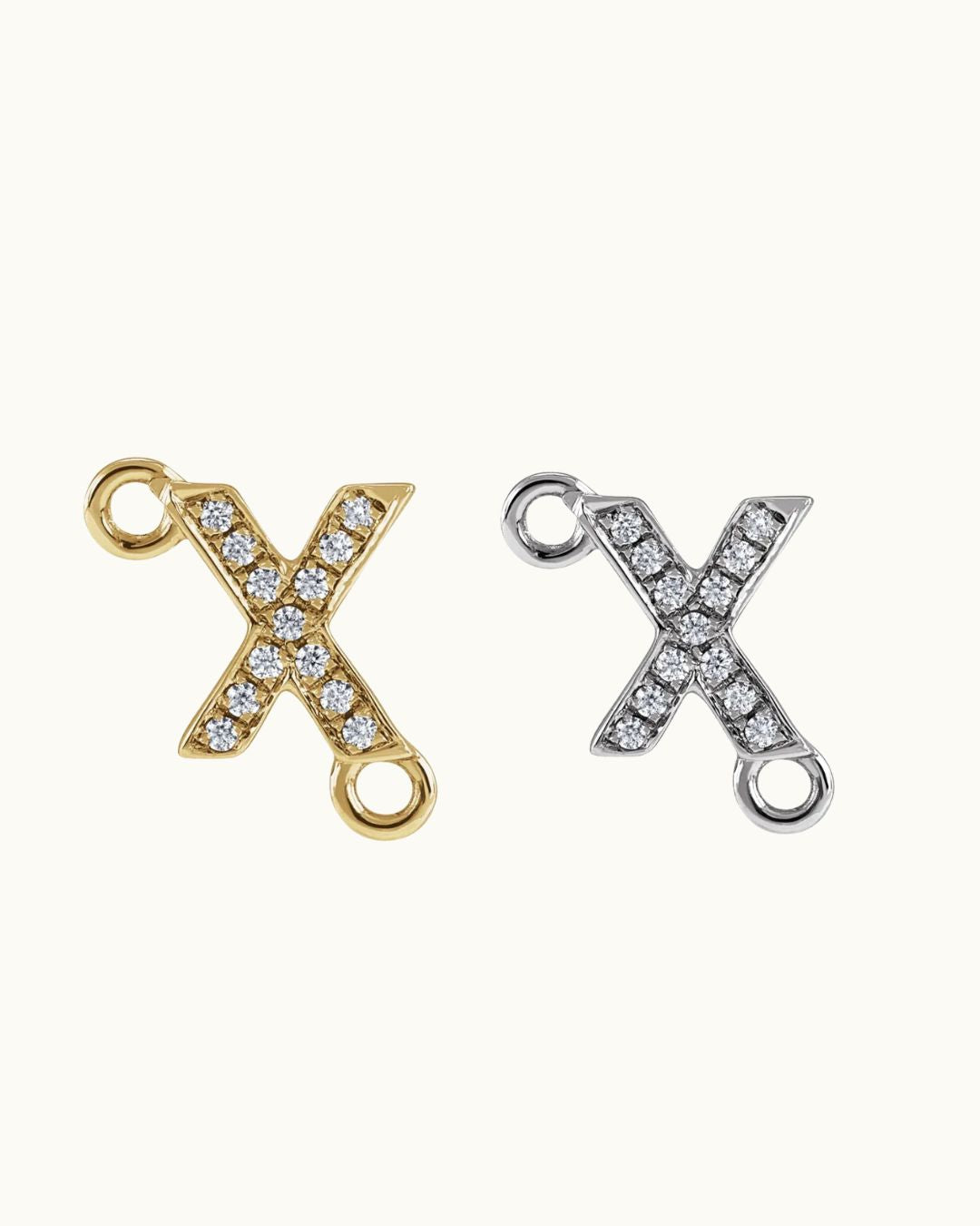 Petite Pavé Initial Charms