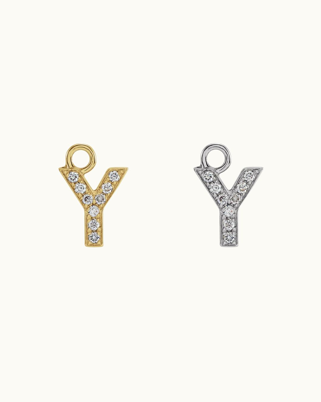 Petite Pavé Initial Charms