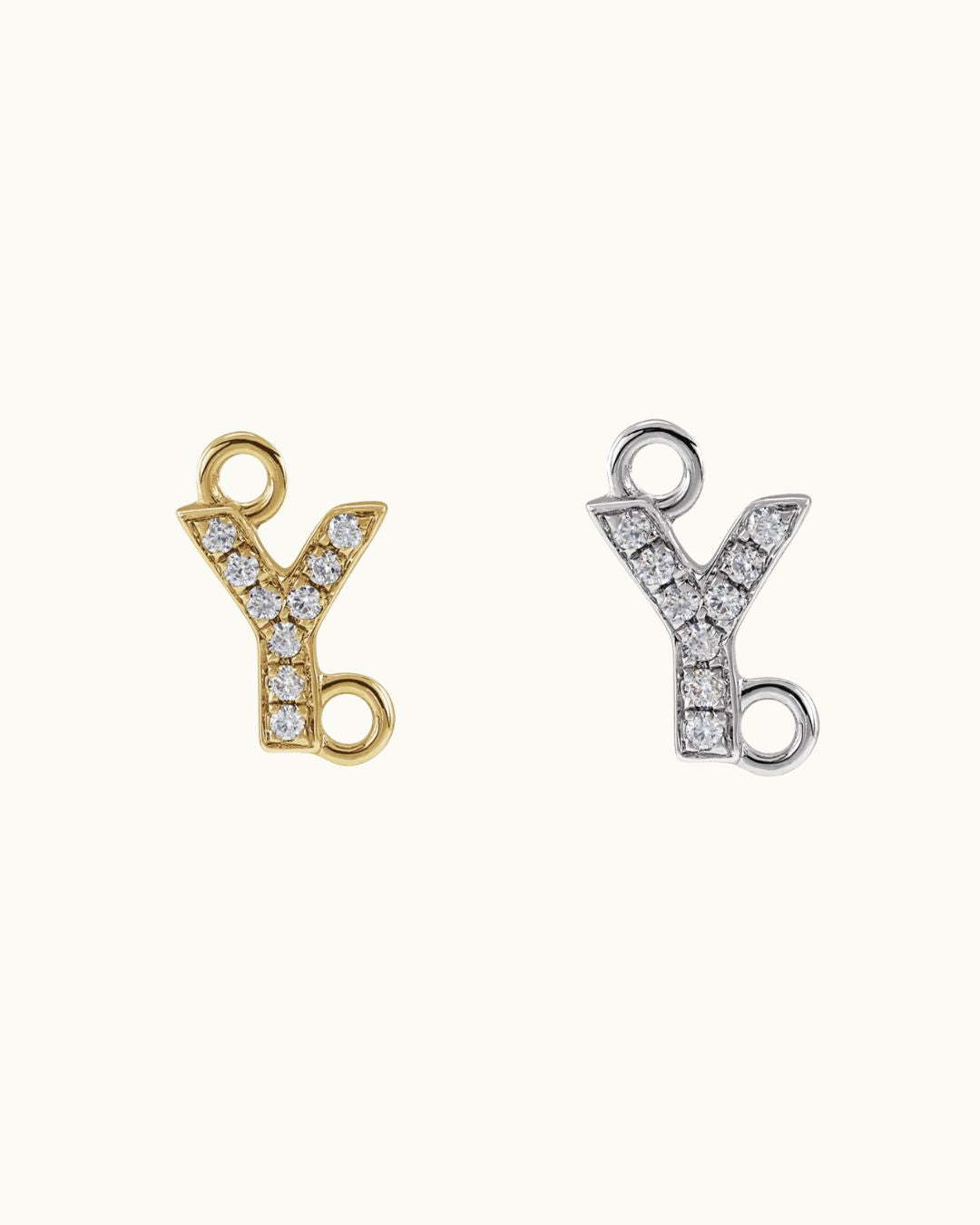 Petite Pavé Initial Charms