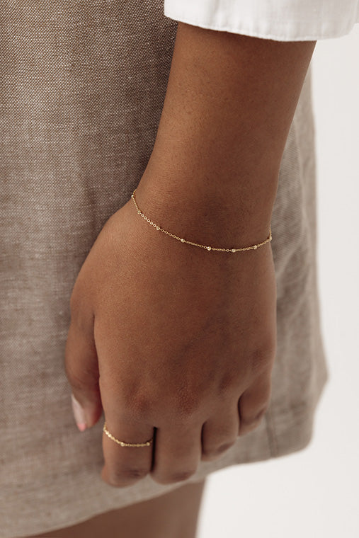 14k solid gold celeste bracelet