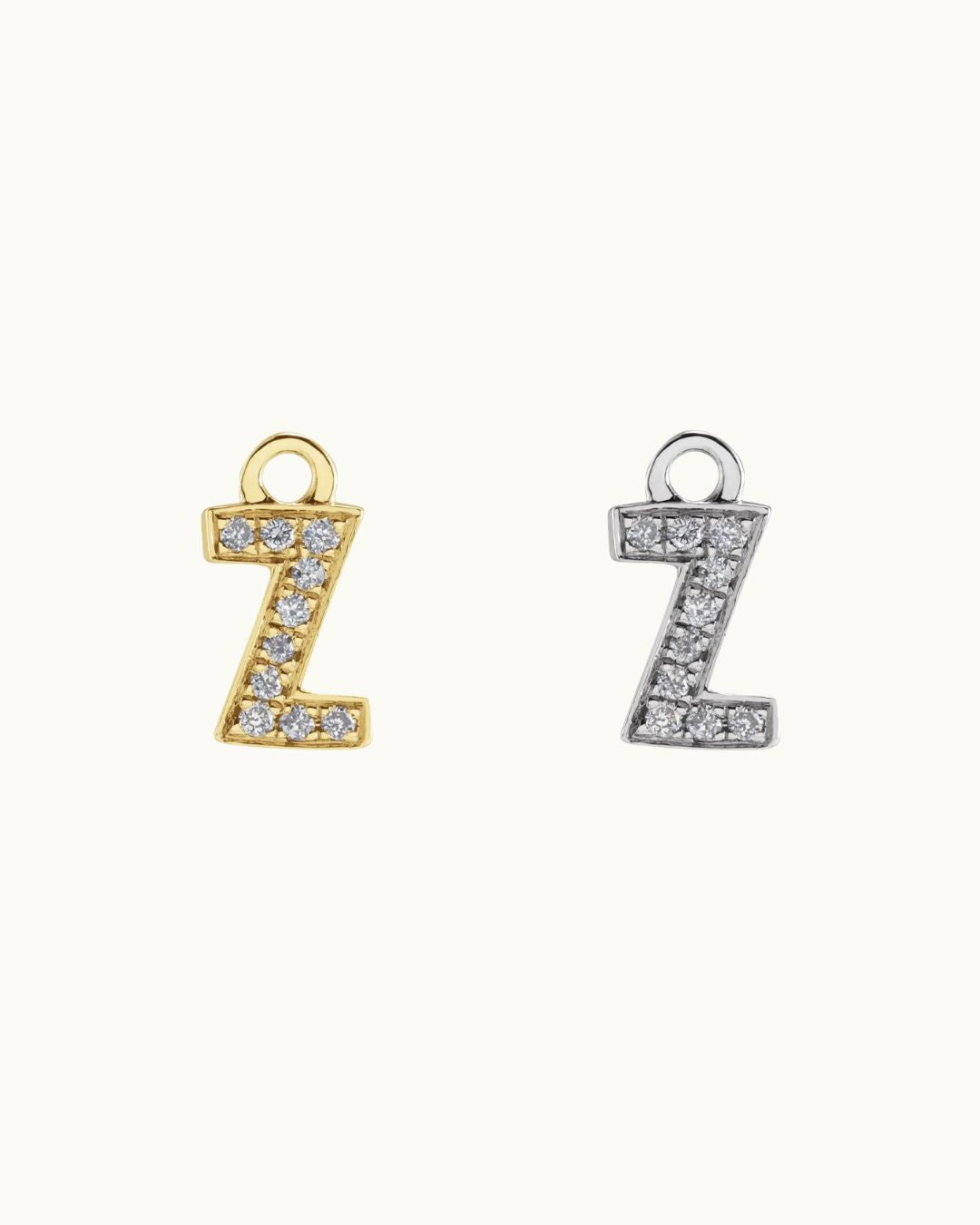 Petite Pavé Initial Charms