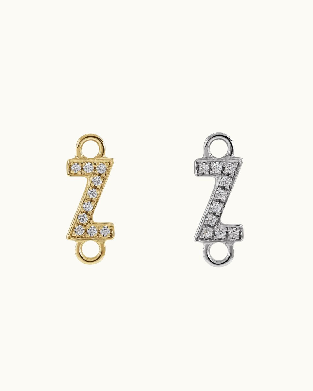 Petite Pavé Initial Charms